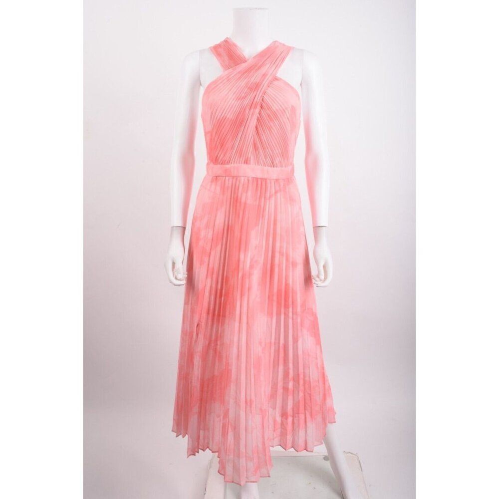 Ted Baker London MIRELIA Midi Dress TB 2 US 6 Cross-Over Pleated A-Line NWT